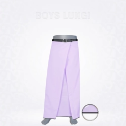 Boys Black Border Line White Lungi